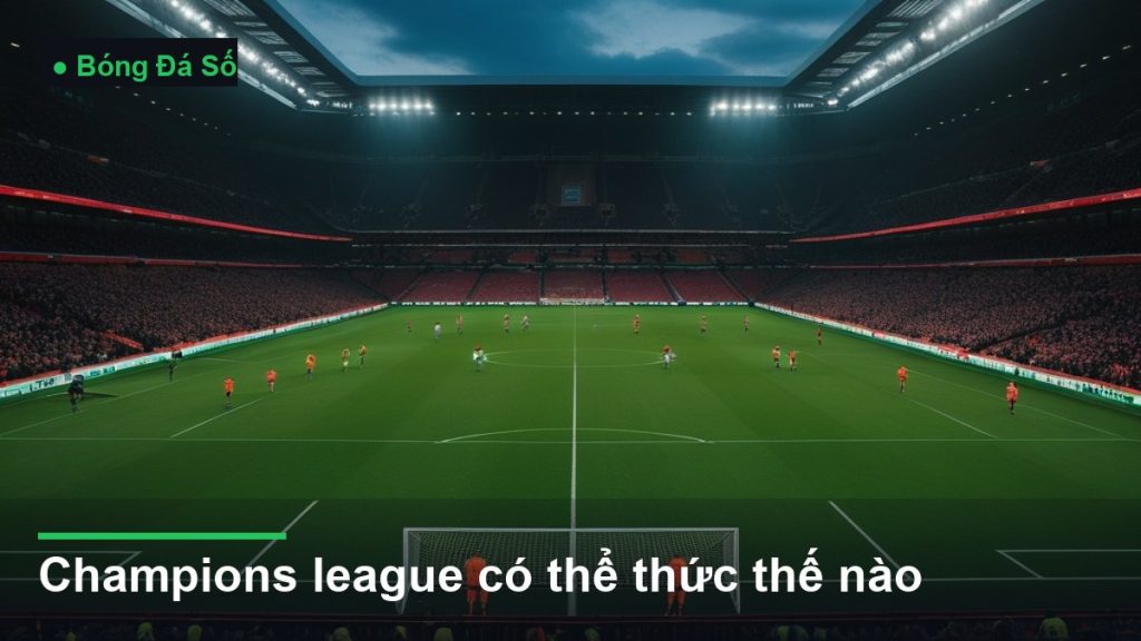 toàn cảnh sân vận động trong một trận đấu - champions league có thể thức thế nào