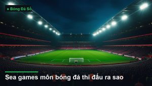 sân vận động bóng đá về đêm dưới ánh đèn pha - sea games môn bóng đá thi đấu ra sao